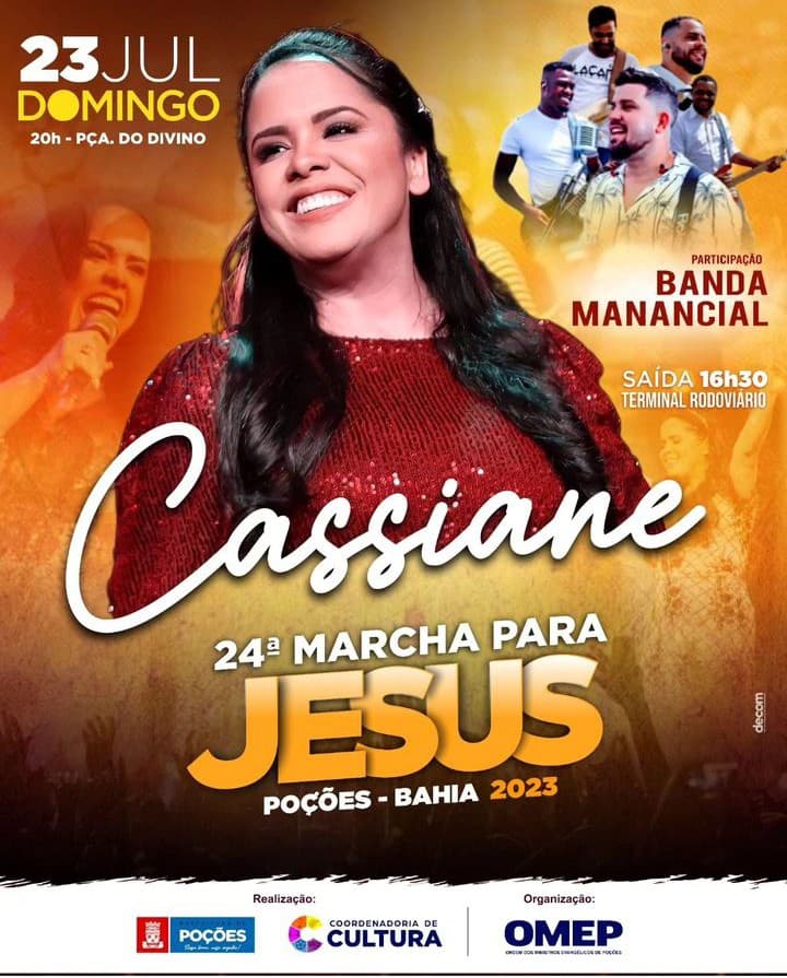 Cassiane na 24ª Marcha para Jesus em Poções.