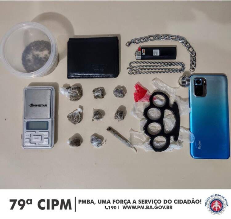 79ª CIPM prende dois homens por tráfico de drogas na cidade de Poções