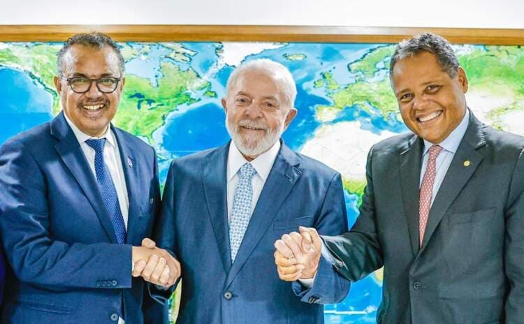 Brasília: Antonio Brito participa de reunião entre Lula e Tedros Adhanom, da OMS, para debater a Saúde