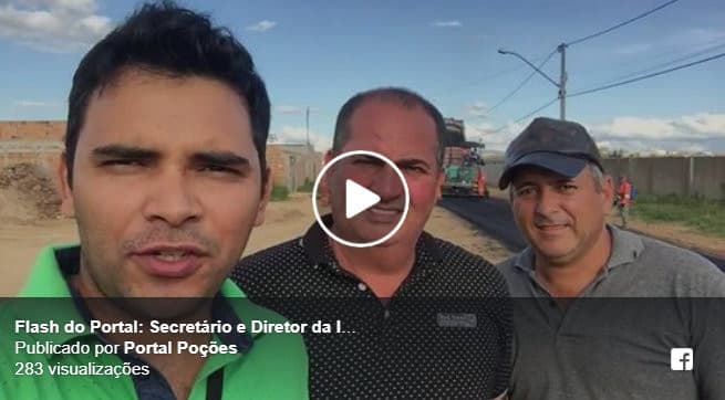Flash do Portal: Secretário e Diretor da Infraestrutura destacam pavimentação na Avenida Vitória da Conquista