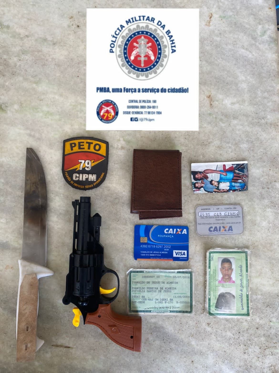 79ª CIPM prende homem pelo crime de tentativa de roubo em posse de simulacro de arma de fogo na cidade de Poções.