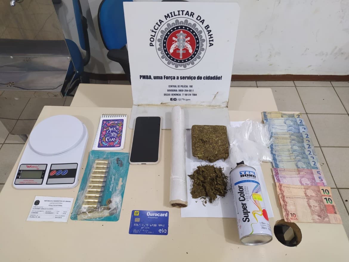 79ª CIPM prende homem por tráfico de drogas na cidade de Planalto