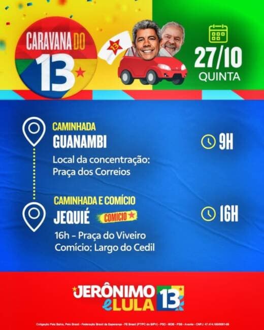 JERODDEL: Seguindo orientação de Geddel, Jerônimo confirma visita no interior e não irá ao Debate da TV Bahia.