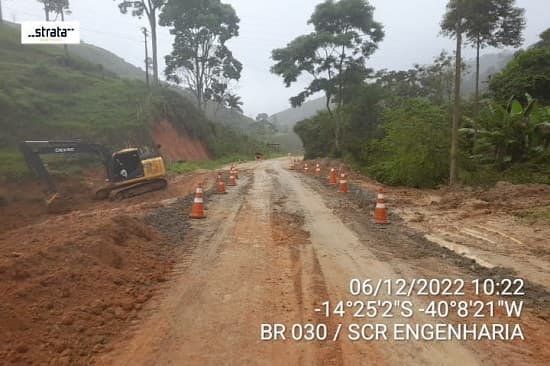 Trecho da BR-030 é parcialmente liberado em Boa Nova
