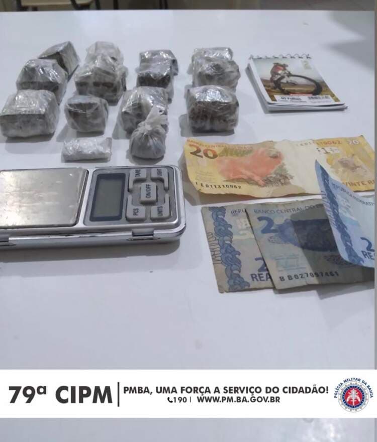 79ª CIPM prende homem pelo crime de tráfico de drogas em Poções.