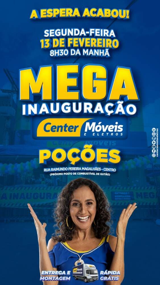 A espera acabou! Center Móveis e Eletros será inaugurada na próxima segunda (13) em Poções