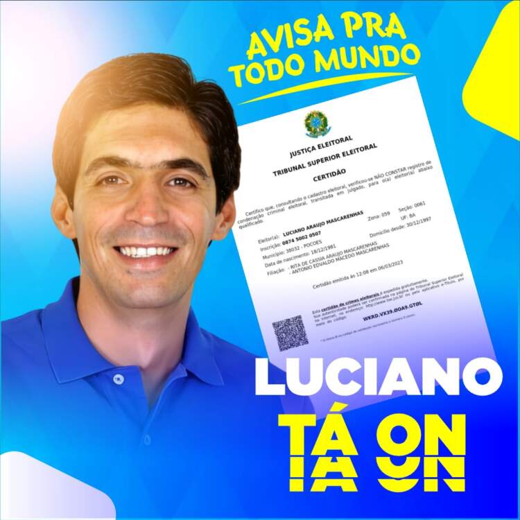 Desimpedido pela Justiça Eleitoral, Luciano Mascarenhas pode ser candidato a prefeito em 2024
