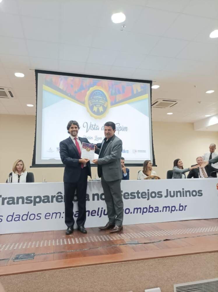 Prefeito Adonias recebe Selo de Transparência do MP por gastos com festas públicas e a Festa de Nossa Senhora da Boa Nova.