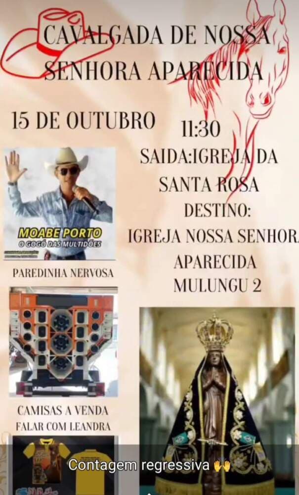 Cavalgada de Nossa Senhora Aparecida acontece no próximo domingo em Poções