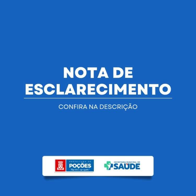 Prefeitura de Poções emite Nota de Esclarecimento em resposta a Médica Neuro Pediatra Dra. Lorena Oliveira de Araújo