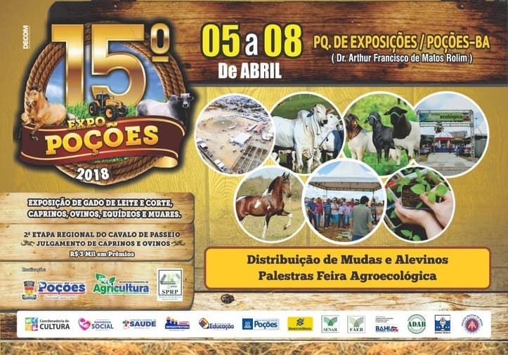 Poções: 15ª ExpoPoções acontece de 05 a 08 de Abril