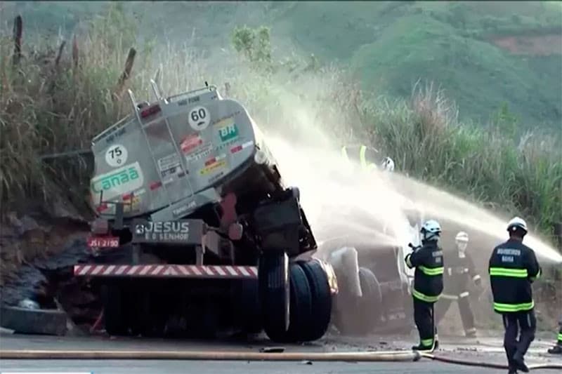 Sudoeste: Motorista que transportava gasolina morre em acidente na Serra do Maçal