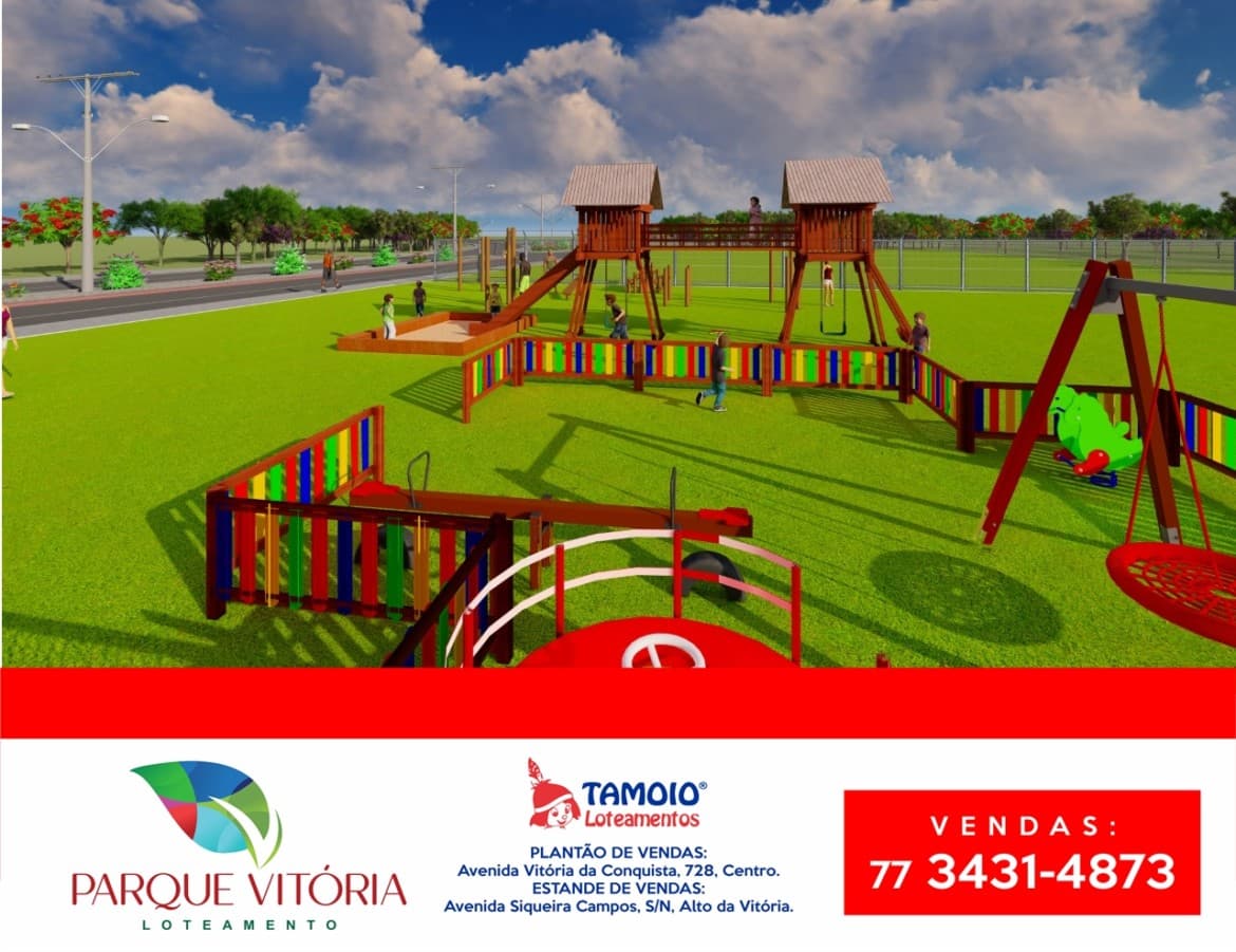Parque Vitória: Seus filhos vão se divertir no parque infantil em meio a natureza
