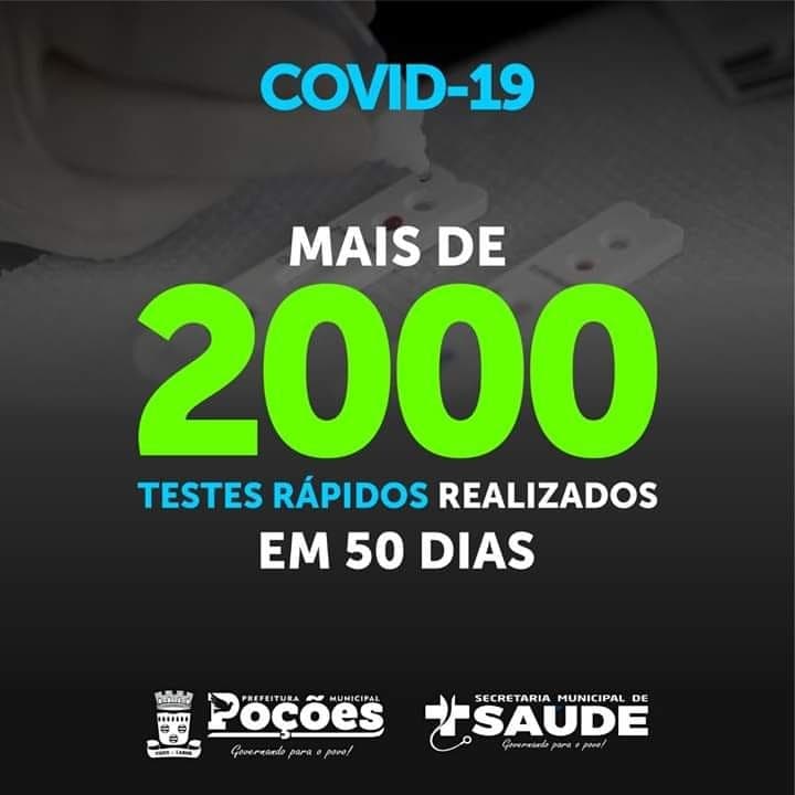 Covid-19: Poções é um dos municípios que mais testa a população