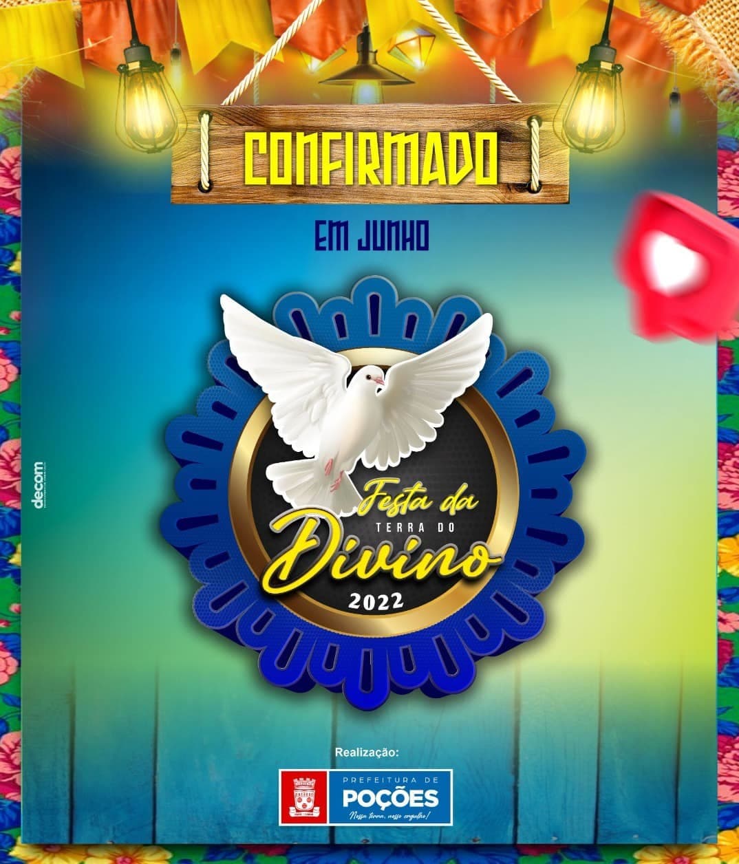 Prefeitura de Poções cede pressão da população e confirma a Festa do Divino 2022.