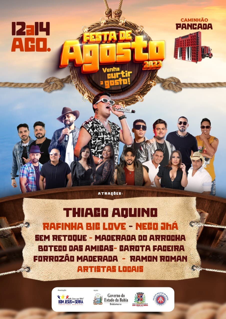 Prefeitura de Bom Jesus da Serra prepara a maior Festa de Agosto da história.